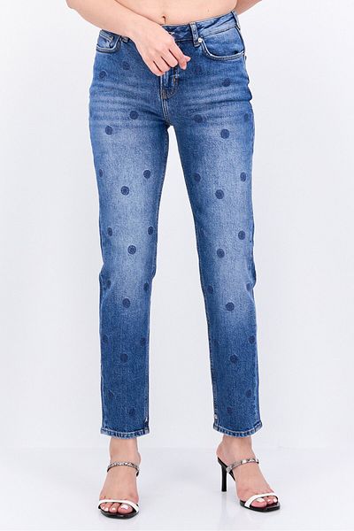 Scotch & Soda Women Regular Fit Washed Stretchable High Five Jeans, Blue