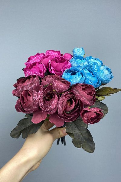Hayalperest boncuk Μικτή Παιώνια Eren Rose Flower Μπουκέτο 3 Τεμάχια