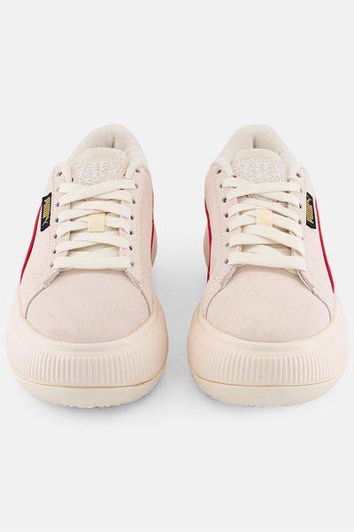 Puma Women Suede Mayu Lace Up Outdoor Shoes, Cream