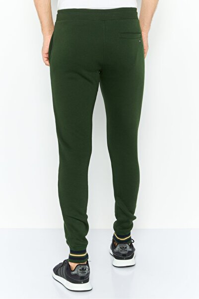 Tommy Hilfiger Men Regular Fit Brand Logo Drawstring Sweatpants, Forest Green