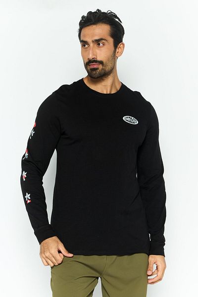Hurley Men Sportswear Fit Long Sleeve Outdoor Sweatshirt, Black