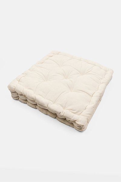 Muy Mucho Organic Cotton Cushion With Handle 40 X 40 Cm, Off White
