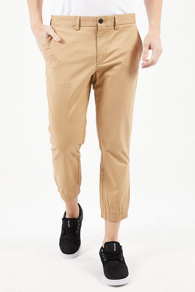Lacoste Men Custom Slim Fit Solid Jogger Pants, Dark Beige