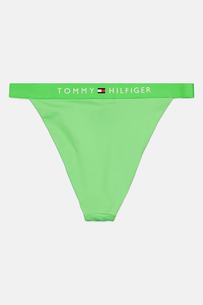 Tommy Hilfiger Women Brand Logo Bikini Bottom, Grass Green