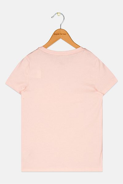 Puma Kids Girl Sportswear Fit Round Neck Short Sleeve Top, Pink