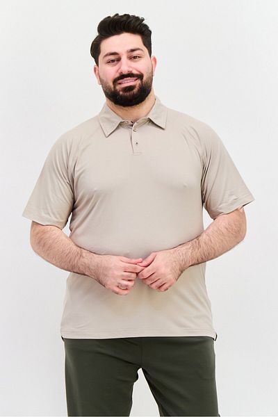 Legend Men Sportswear Fit Short Sleeve Polo Golf Shirts, Taupe