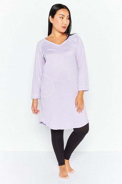 PJ Couture Women Textured Sleepwear Top, Lilac