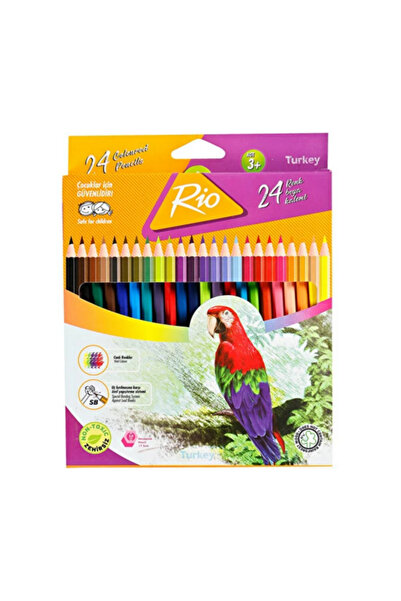 Rio أقلام تلوين جافة بالحجم الكامل 24 قطعة