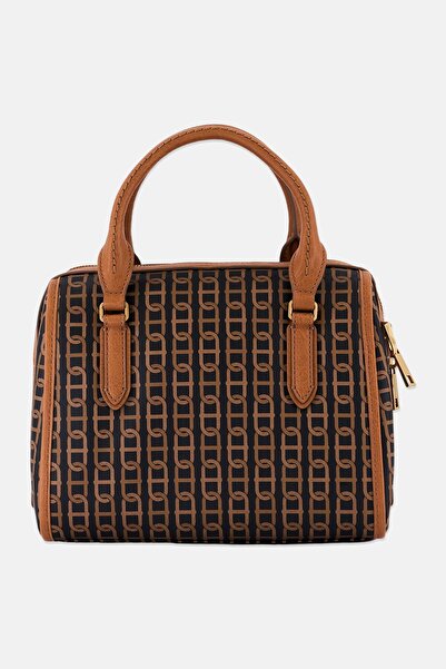 Fossil Women All Over Print Satchels Bag 24 L x 23 H  x 10 W cm, Black