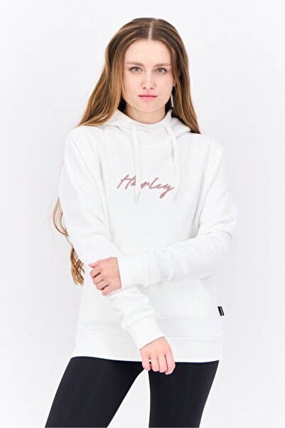 Hurley Women Sportswear Fit Long Sleeve Outdoor Sweatshirt, White