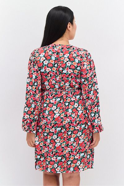 Glamorous Women Floral Printed Wrap Dress, Pink