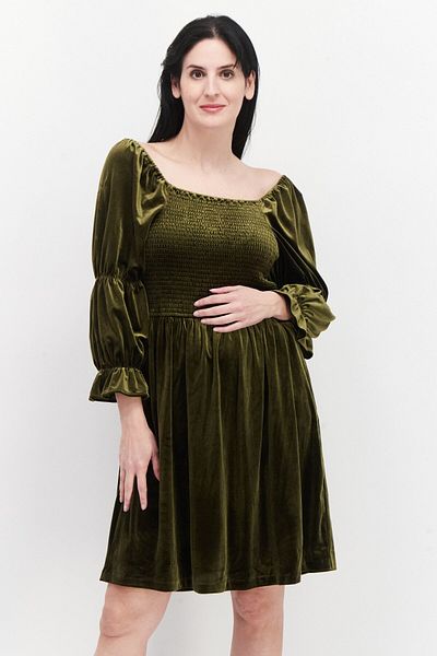 Tahari Women Plain Mini Dress, Olive