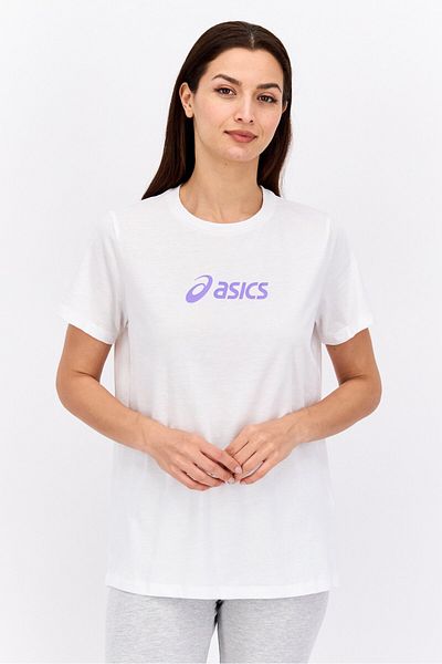 Asics Women Regular Fit Short Sleeve Training T-Shirt, White