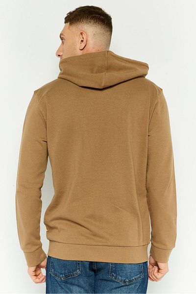 GAZZARRİNİ Men Hooded Graphic Long Sleeve Sweatshirt, Dark Brown