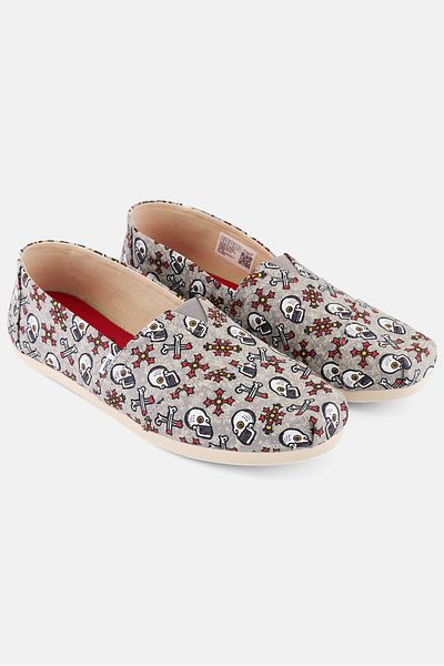 Toms Women Slip On Casual Shoes, Grey Combo