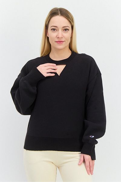 Champion Women Sportswear Fit Long Sleeves Outdoor Sweatshirt, Black