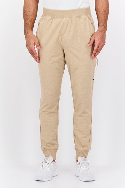 gaiam Men Regular Fit Heather Jogger Pants, Tan