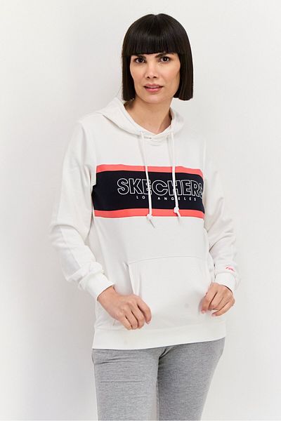 SKECHERS Women Sportswear Fit Training Hoodie, White