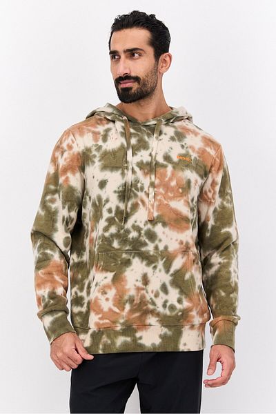 BENCH Men Sportswear Fit Brand Logo Outdoors Sweatshirts, Olive