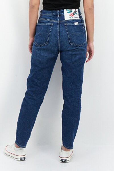 Replay Women Regular Fit Wash High Waist Stretchable Denim, Blue