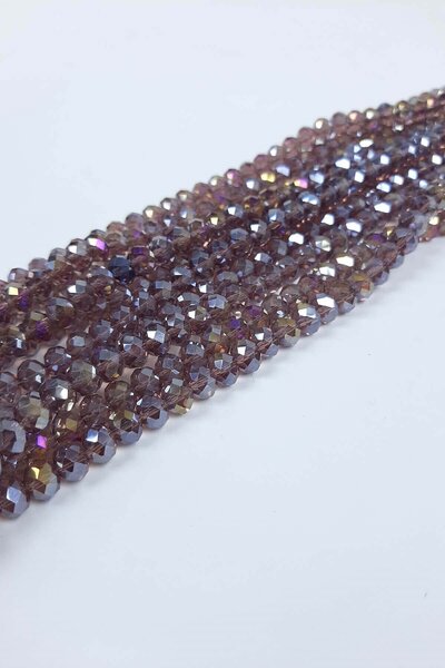 Hayalperest boncuk Отворена тъмнолилава кристална мъниста 8 мм