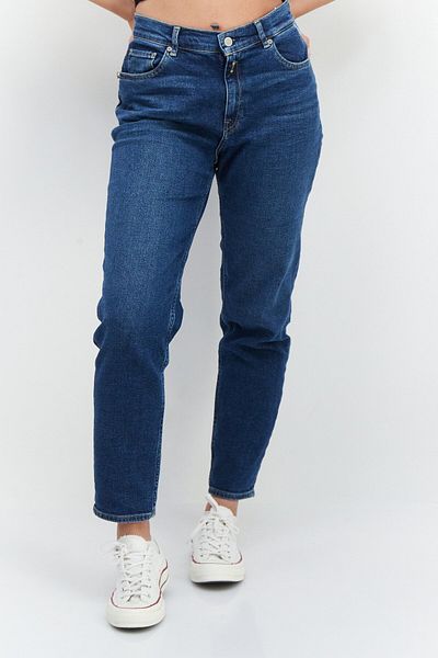 Replay Women Regular Fit Wash High Waist Stretchable Denim, Blue