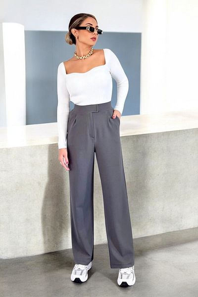 HAKKE Lycra Velcro Closure Pocket Palazzo Pants