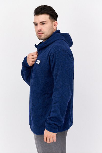 Hurley Men Hooded Long Sleeve Brand Logo Sweatshirt, Navy