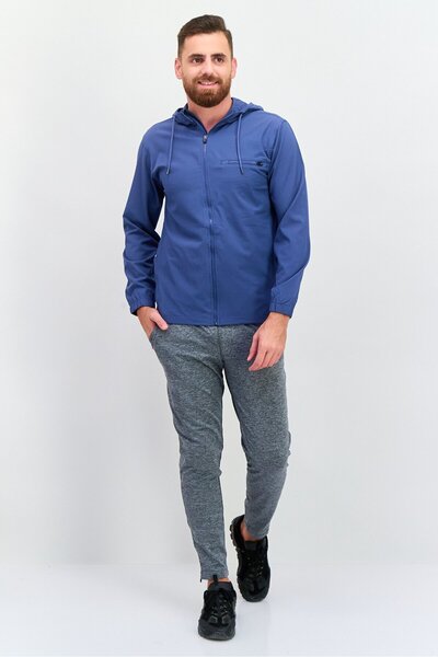 Legend Men Comfort Fit Long Sleeves Training Jacket, Slate Blue