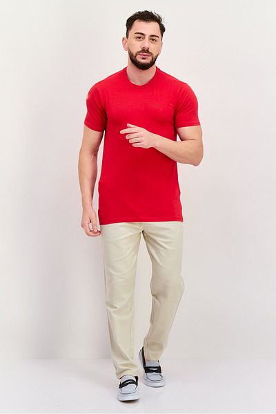 Kenneth Cole Men Crew Neck Short Sleeves Brand Logo T-shirt, Red