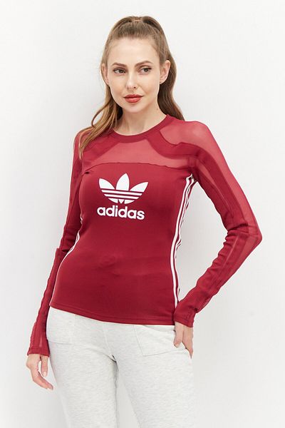 adidas Women Sportswear Fit Long Sleeve Training Top, Maroon