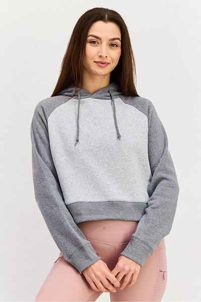 Champion Women Sportswear Fit Hooded Outdoor Sweatshirt, Grey