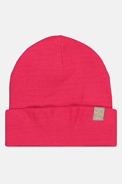 Daisy Fuentes Women Brand Logo Beanie, Dark Pink