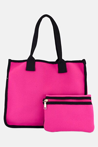 Urban Expressions حقيبة يد نسائية سادة مع جيب، لون أرجواني