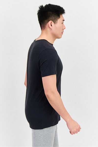 Legend Men 2 Piece Sportswear Fit Short Sleeves Training T-shirts, Black