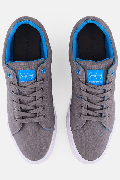 Crosshatch Men Lace Up Training Shoes, Grey Combo