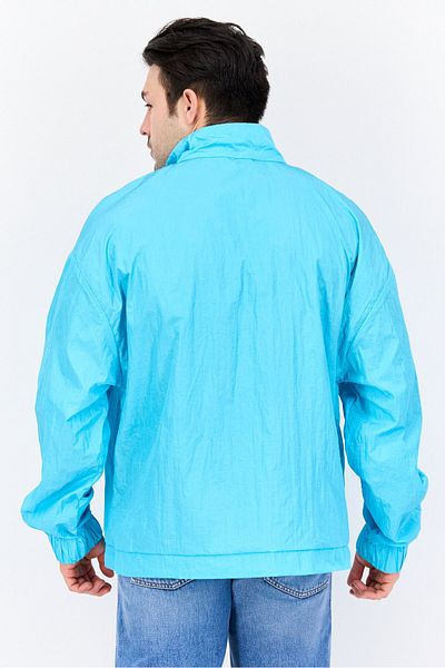 Royalty Men Solid Windbreaker Jacket, Turquoise