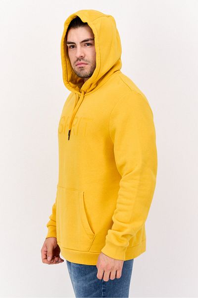 Esprit Men Hooded Long Sleeve Brand Logo Sweatshirt, Yellow