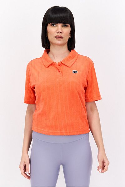 Puma Women Sportswear Fit Short Sleeves Outdoor Polo Shirt, Coral
