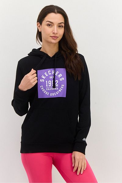 SKECHERS Women Sportswear Fit Long Sleeves Outdoor Hoodie, Black