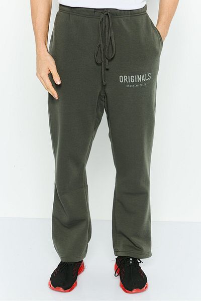 Originals by Brooklyn Cloth Men Relaxed Fit Drawstring Side Pocket Sweatpants, Hunter Green