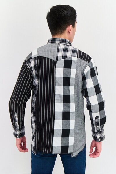 WRANGLER Men Regular Fit Allover Print Short Sleeves Casual Shirt, Black