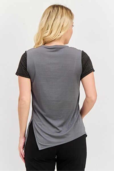 Puma Women Regular Fit Short Sleeve Running Top, Grey