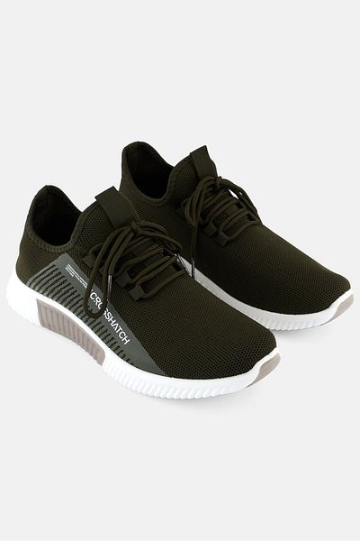 Crosshatch Men Nimbus Lace Up Sport Shoes, Olive