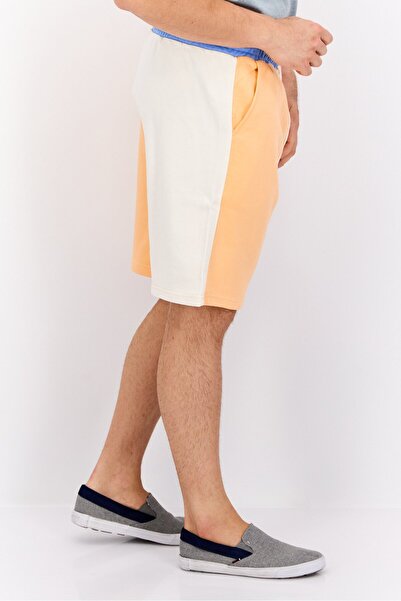 Scotch & Soda Men Regular Fit Two Tone Basic Shorts, Beige