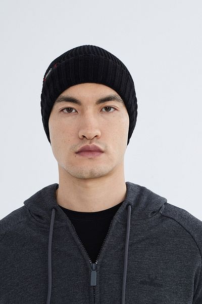 Nordbron Black Soft Cotton Pattern - Flexible Double Layer Basic Knitwear Davis