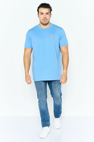 Esprit Men Crew Neck Short Sleeves Brand Logo T-shirt, Blue