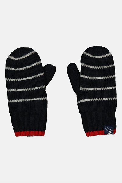 Nautica Kids Girl 1 Pair Stripe Gloves, Navy