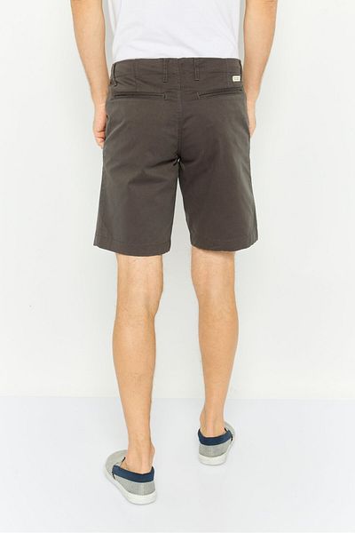 Paperbacks Men Solid Chino Shorts, Dark Grey
