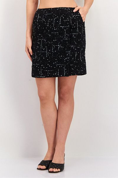 Esprit Women Textured Mini Skirt, Black